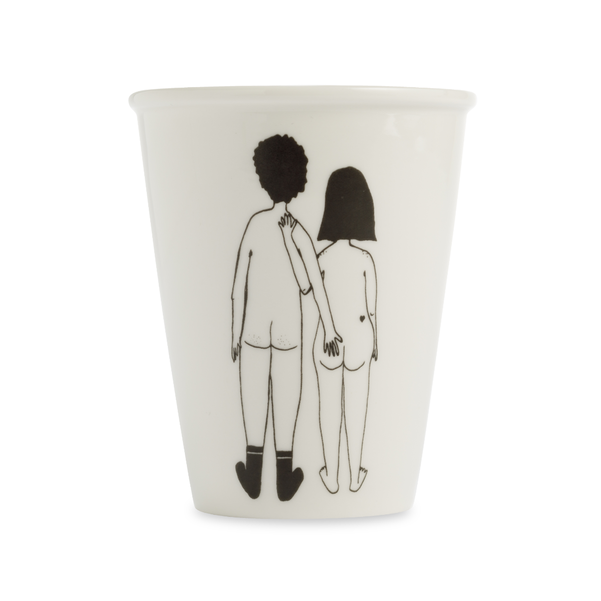 Porzellanbecher - Naked Couple Back