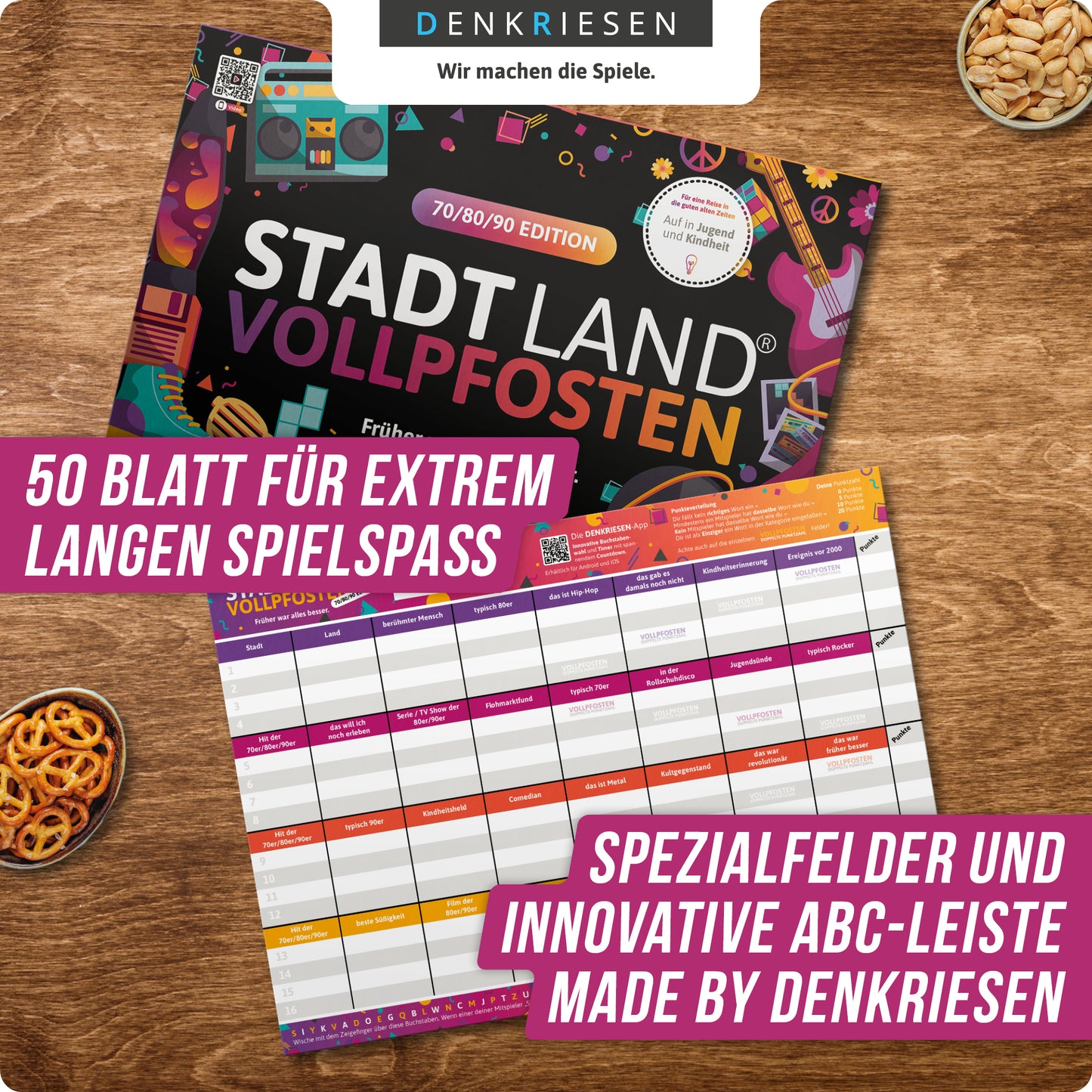 Stadt Land Vollpfosten Block - 70/80/90 Edition