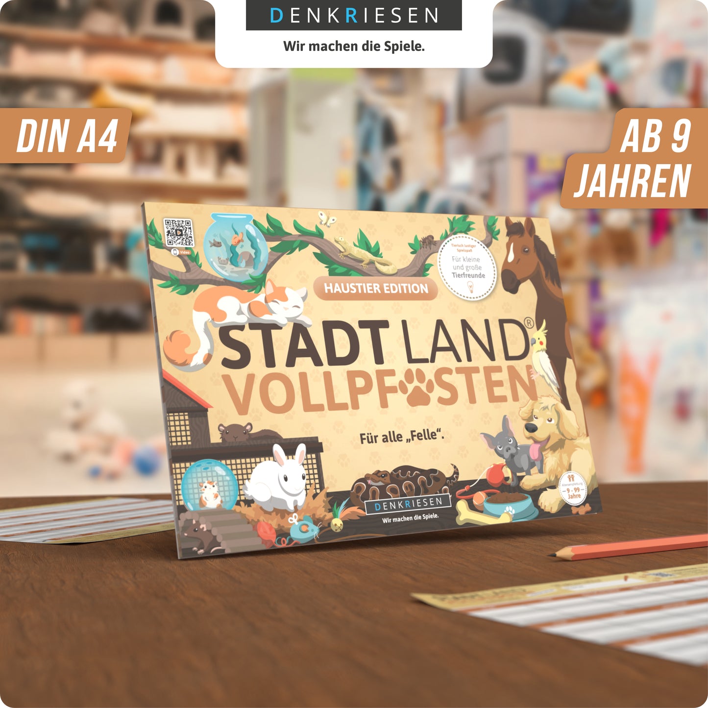 Stadt Land Vollpfosten Block - Haustier Edition