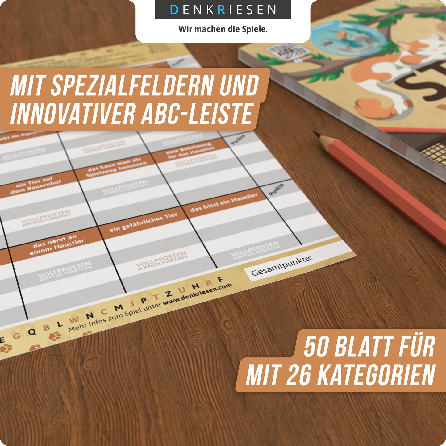 Stadt Land Vollpfosten Block - Haustier Edition