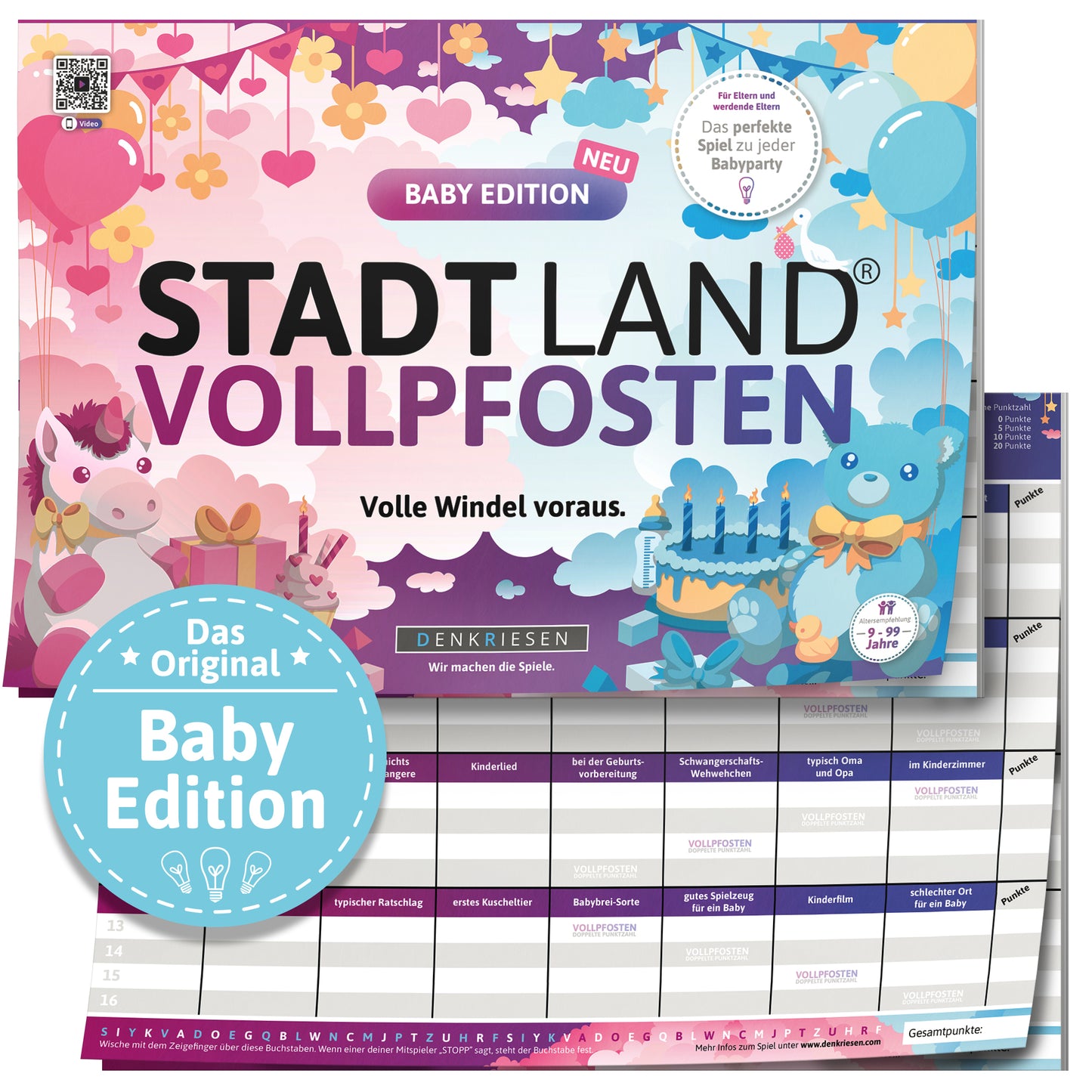 Stadt Land Vollpfosten Block - Baby Edition