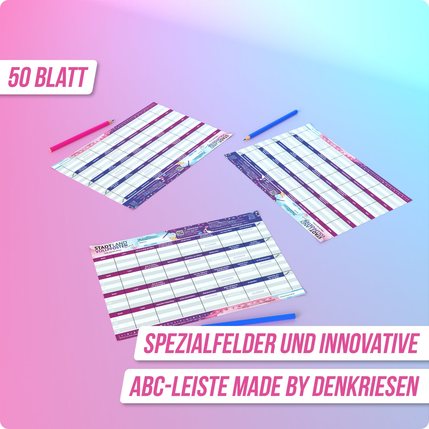 Stadt Land Vollpfosten Block - Baby Edition