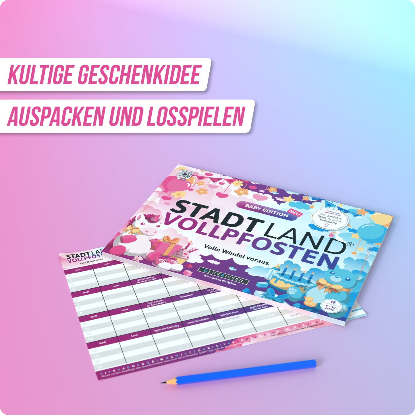 Stadt Land Vollpfosten Block - Baby Edition