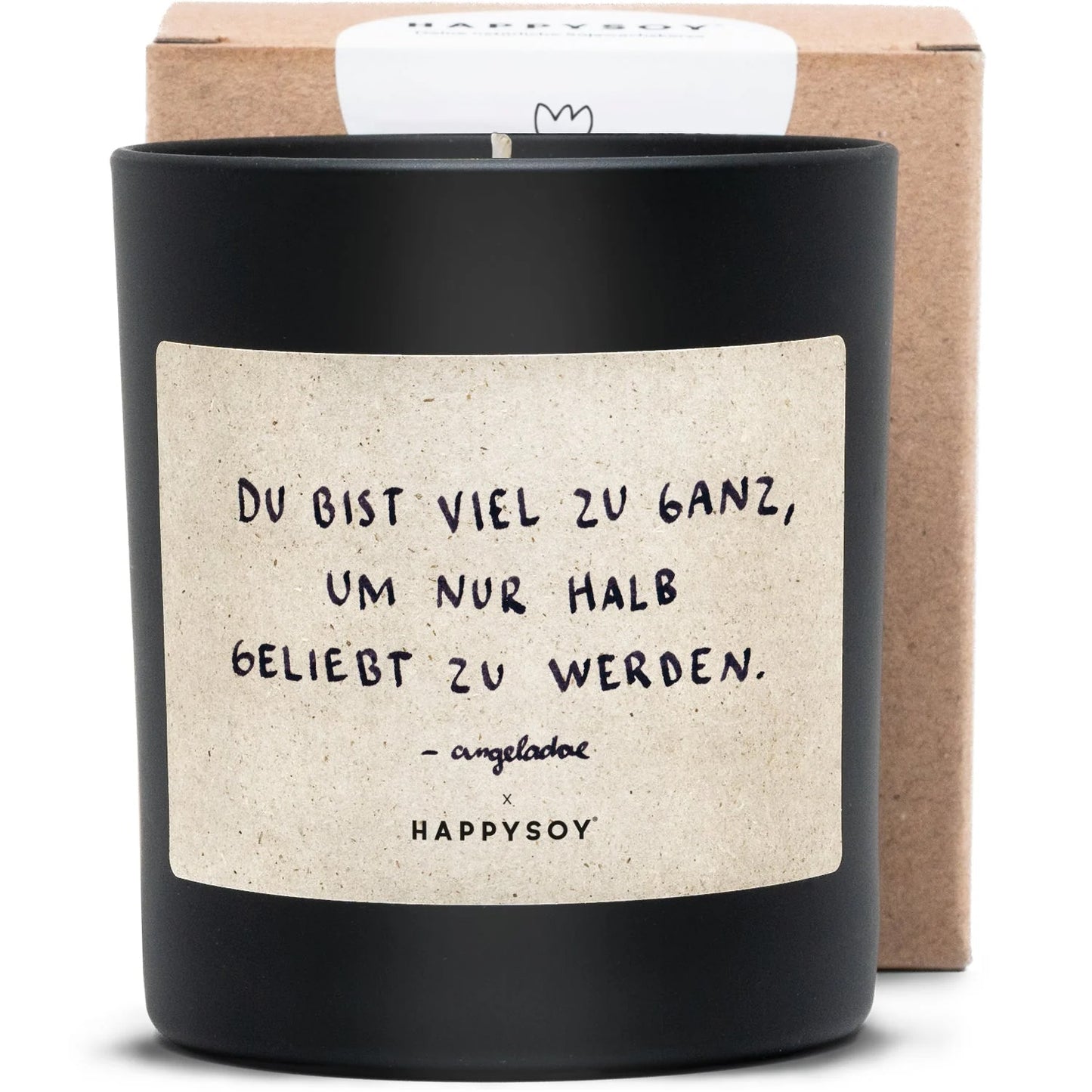Sojawachskerze Viel zu ganz