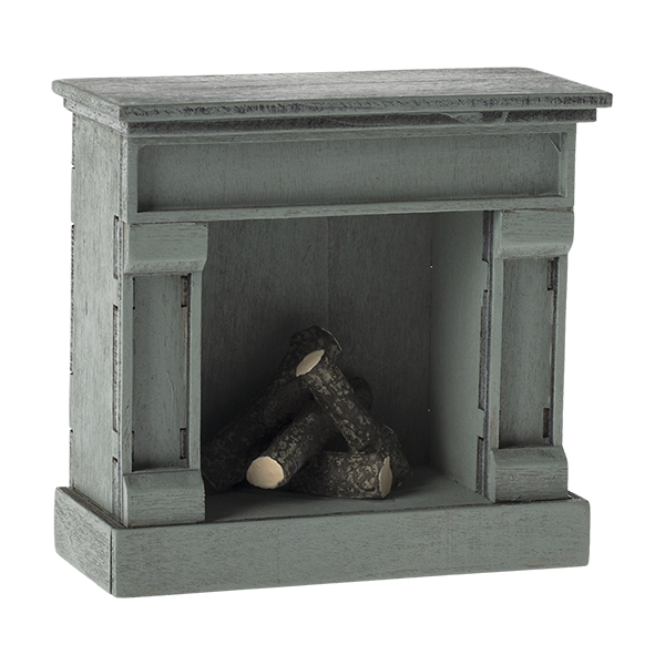 Miniatur-Kamin blau