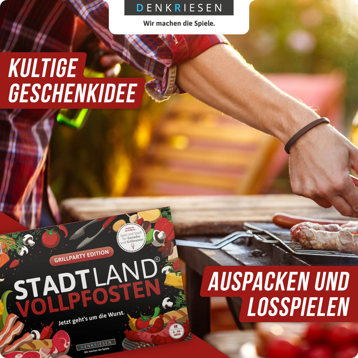Stadt Land Vollpfosten Block - Grillparty Edition