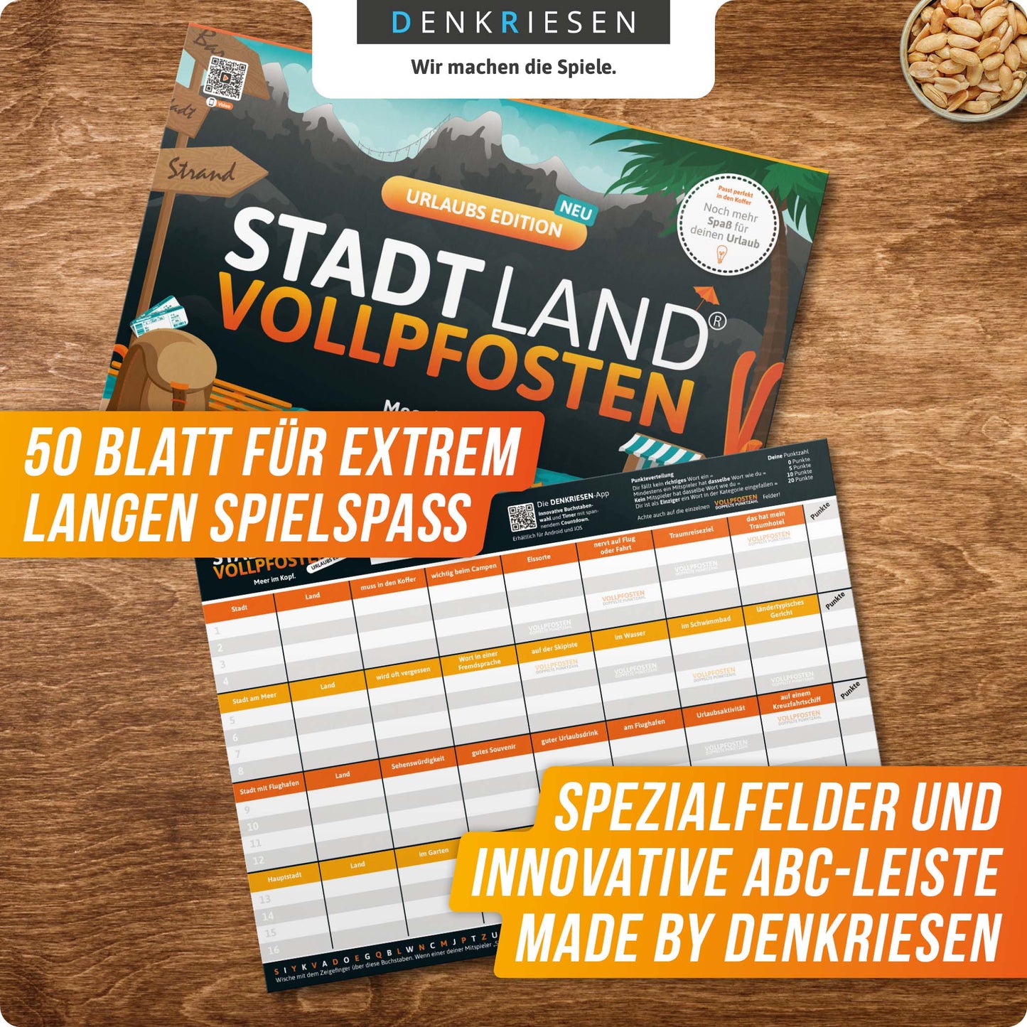 Stadt Land Vollpfosten Block - Urlaubsedition