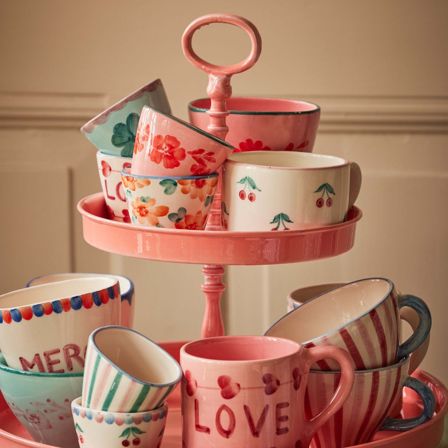 Keramik-Kaffeetasse Hand-Painted