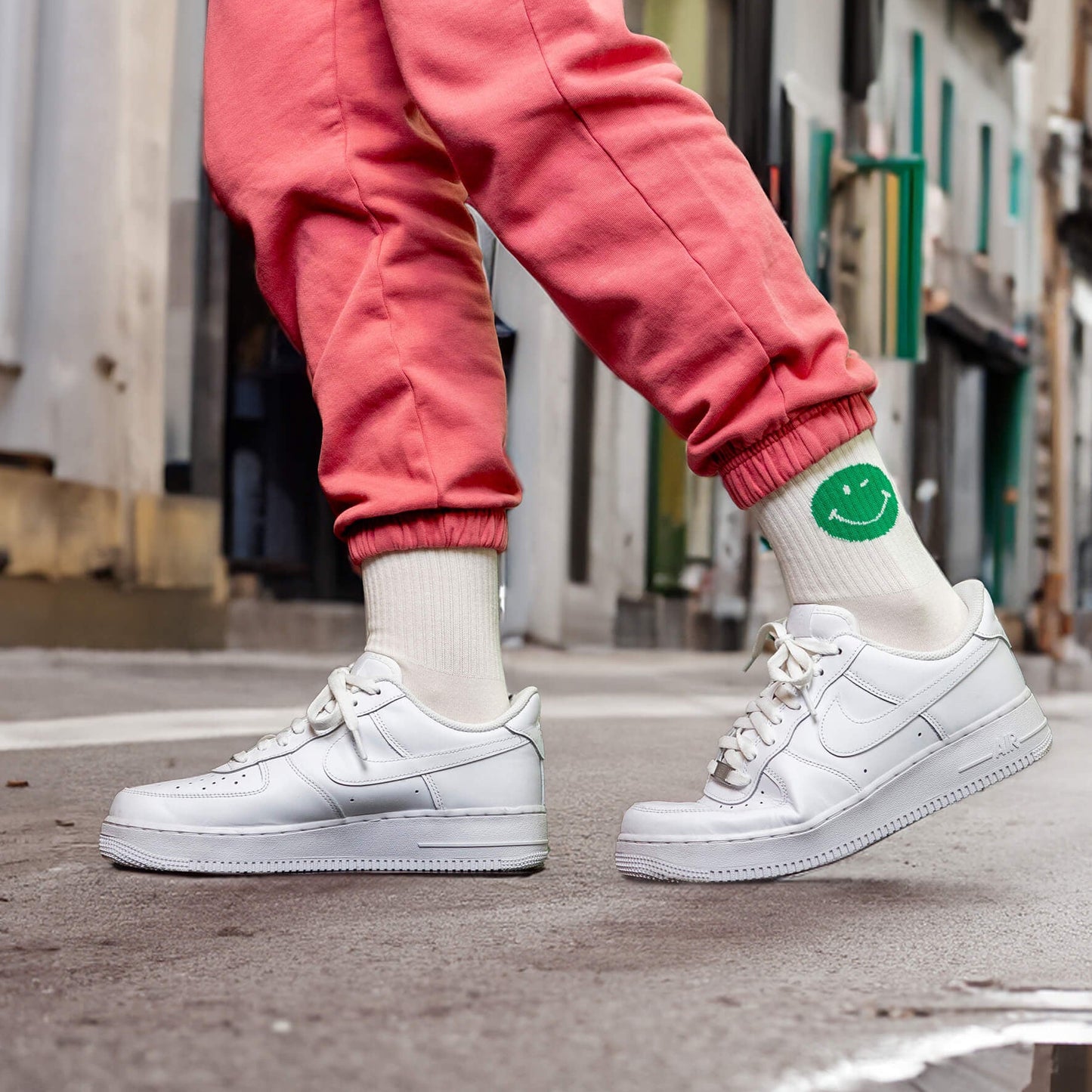 Crew-Socken Green Smile