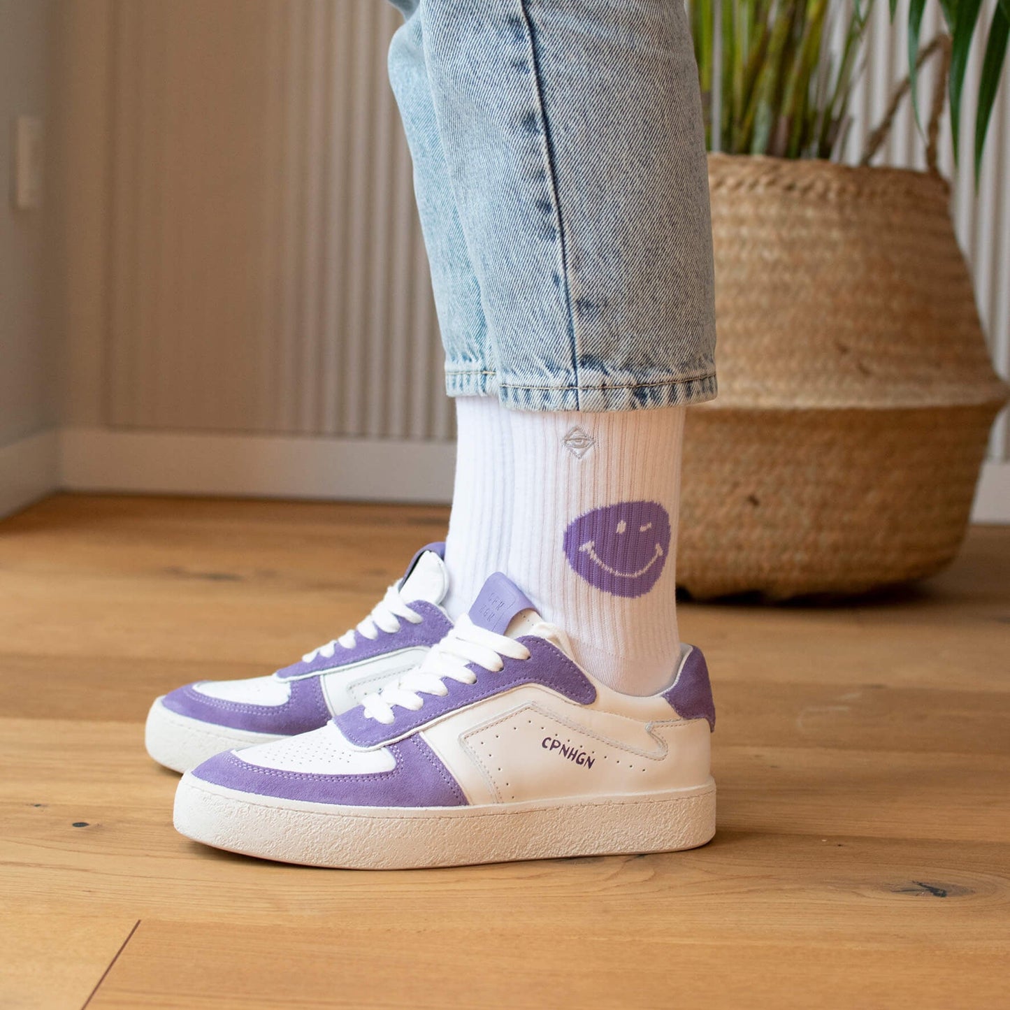 Crew-Socken Purple Smile