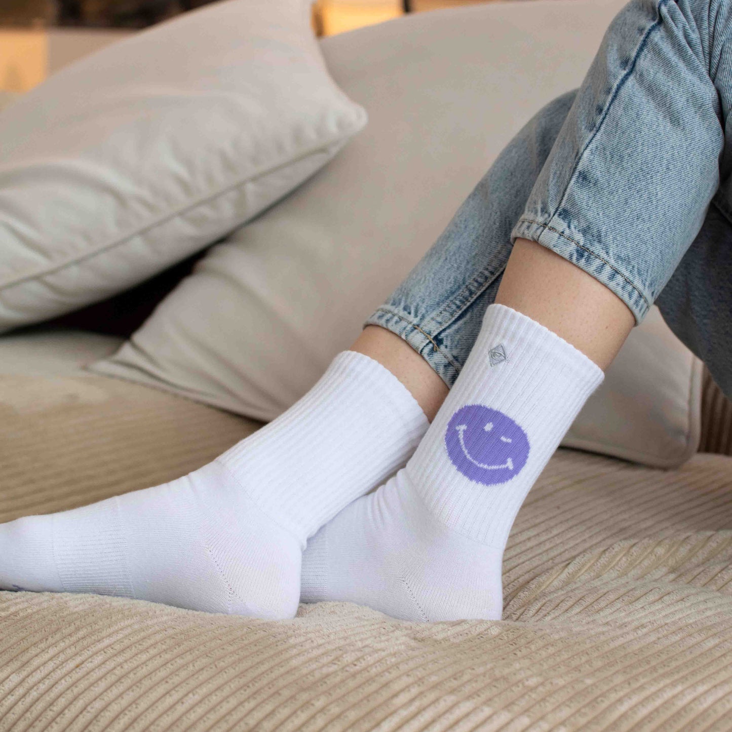 Crew-Socken Purple Smile