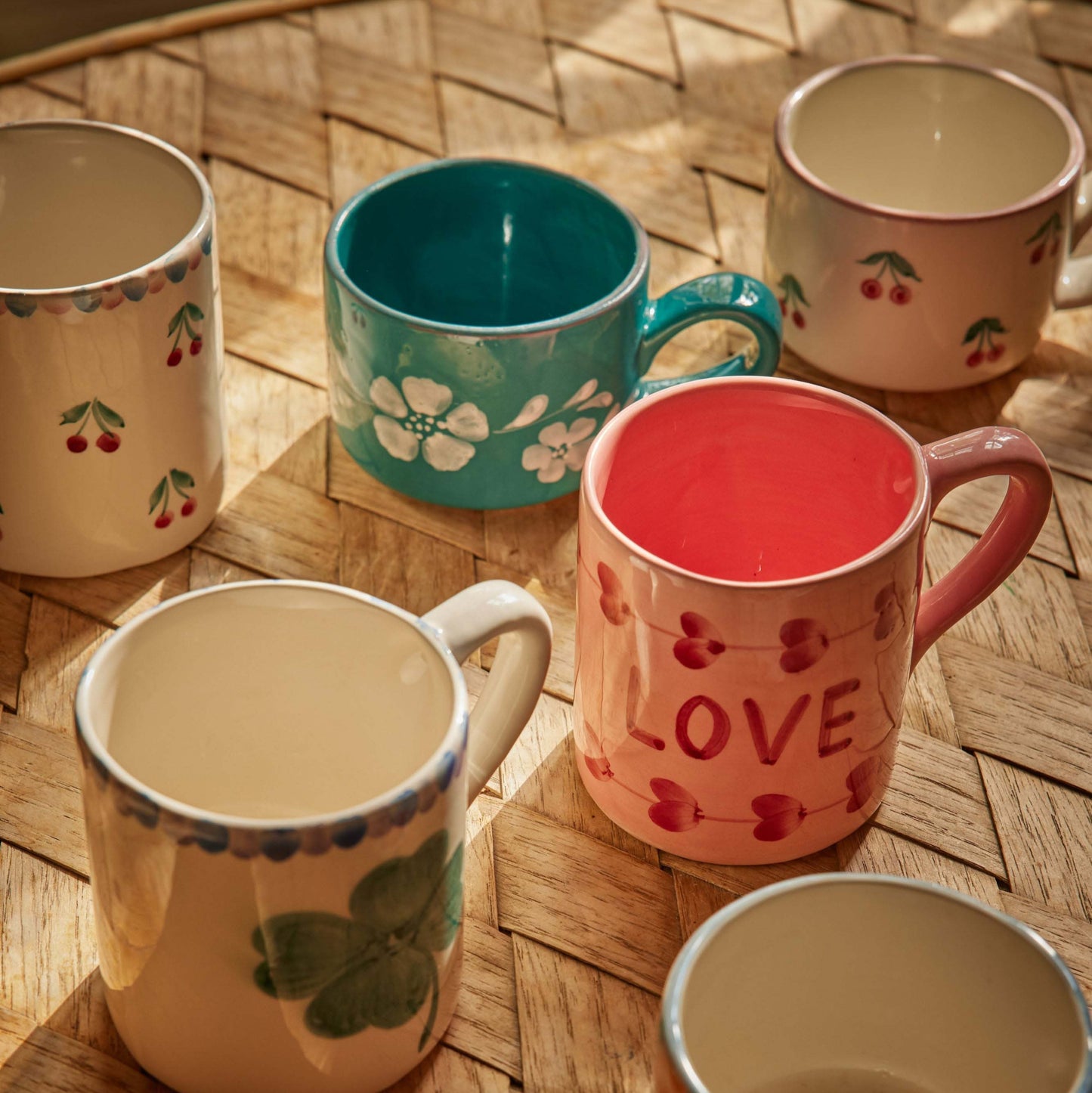 Keramik-Henkelbecher Hand-Painted