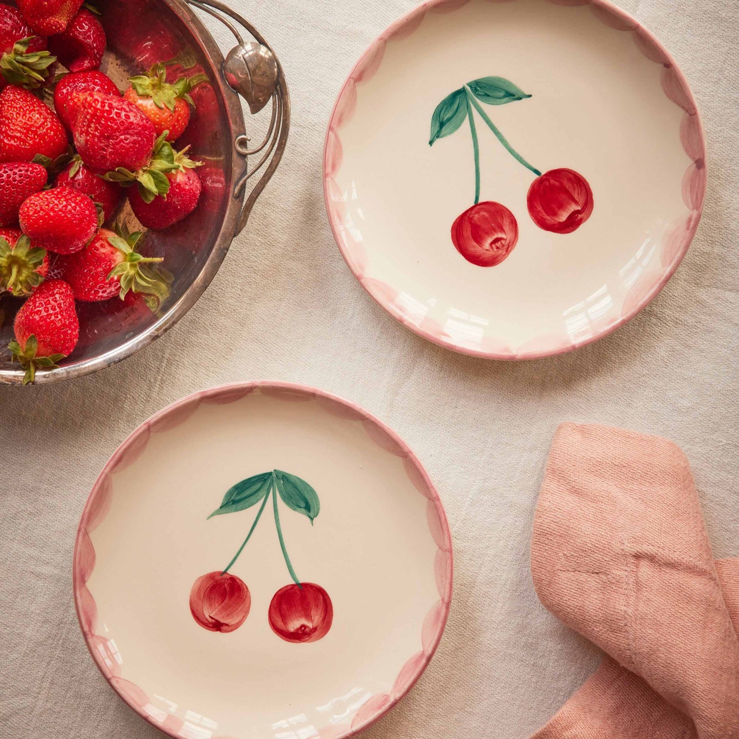 Keramik-Kuchenteller Hand-Painted