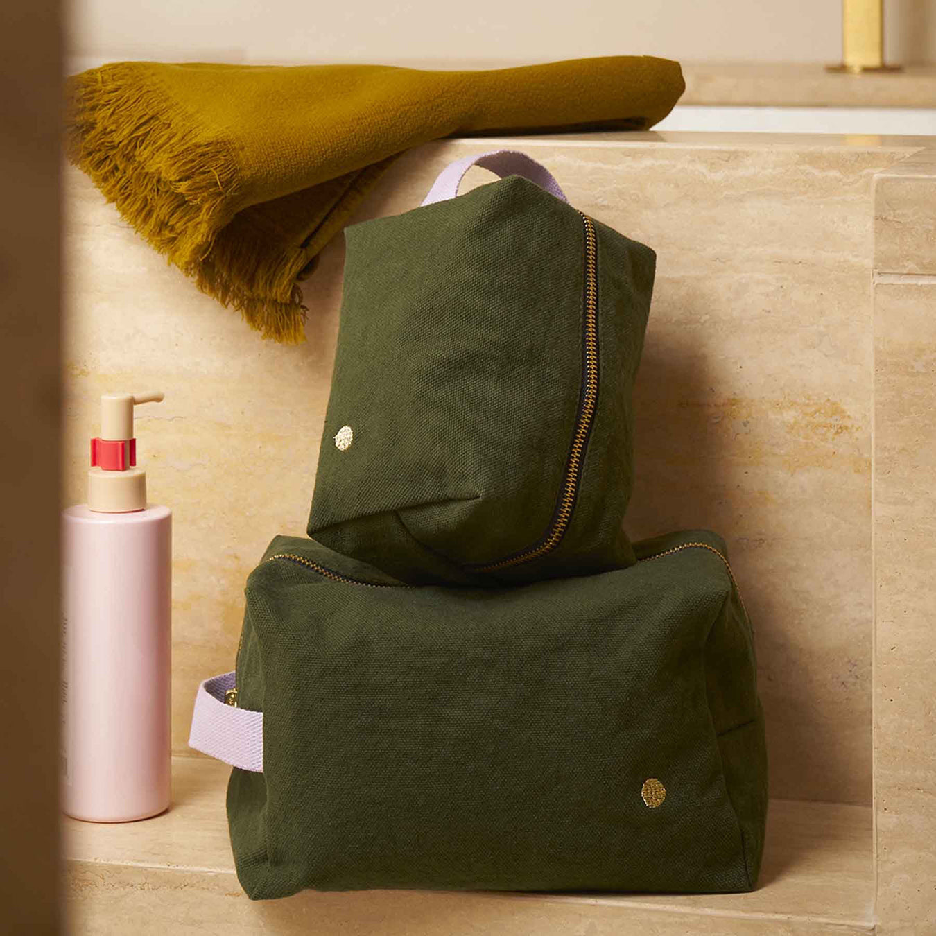 Große Kosmetiktasche Cube Kale