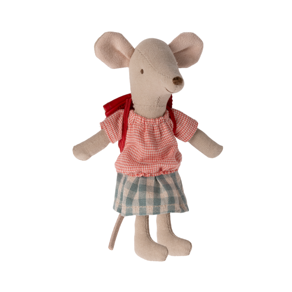 Dreiradmaus mit rotem Rucksack, Große Schwester