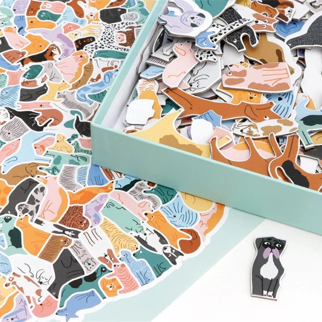 299 Hunde und 1 Katze - Ein Hundeknäuel Puzzle