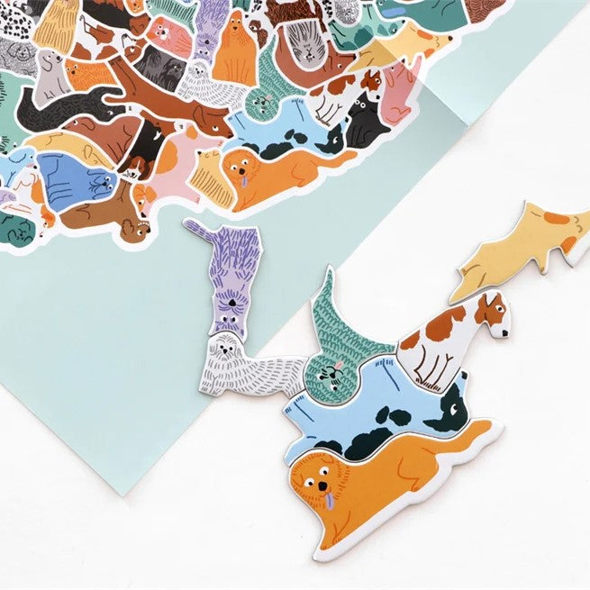 299 Hunde und 1 Katze - Ein Hundeknäuel Puzzle