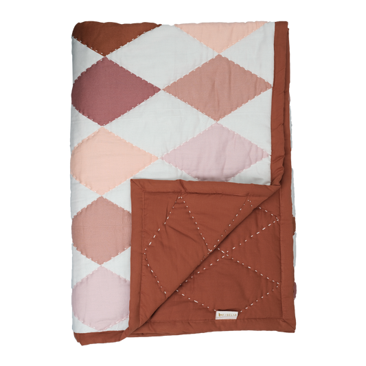 Patchwork-Decke Karomuster