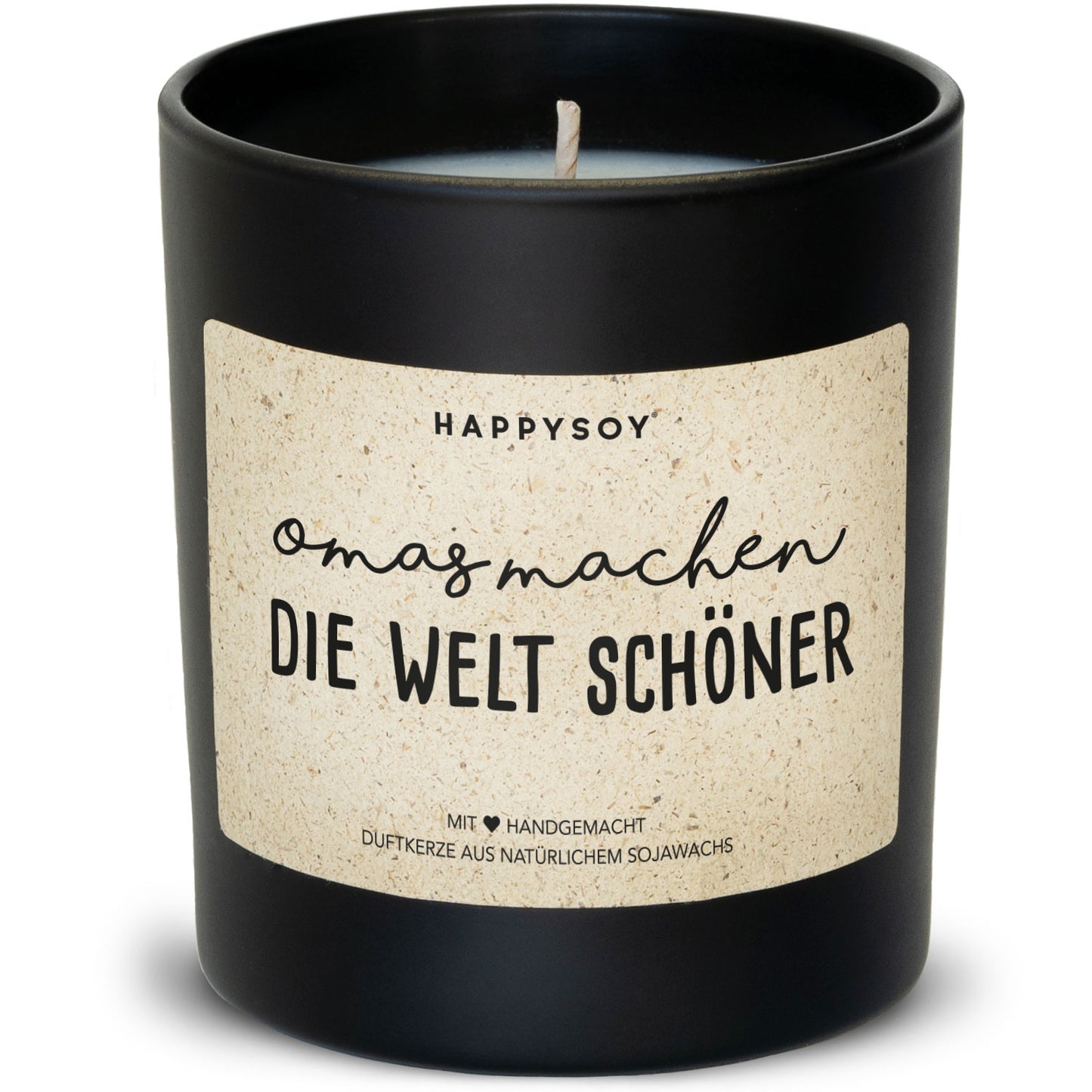 Sojawachskerze Omas machen die Welt schöner