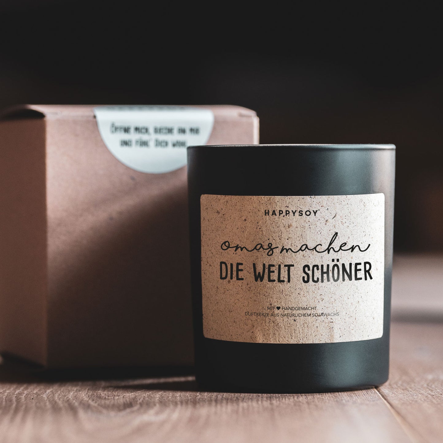 Sojawachskerze Omas machen die Welt schöner