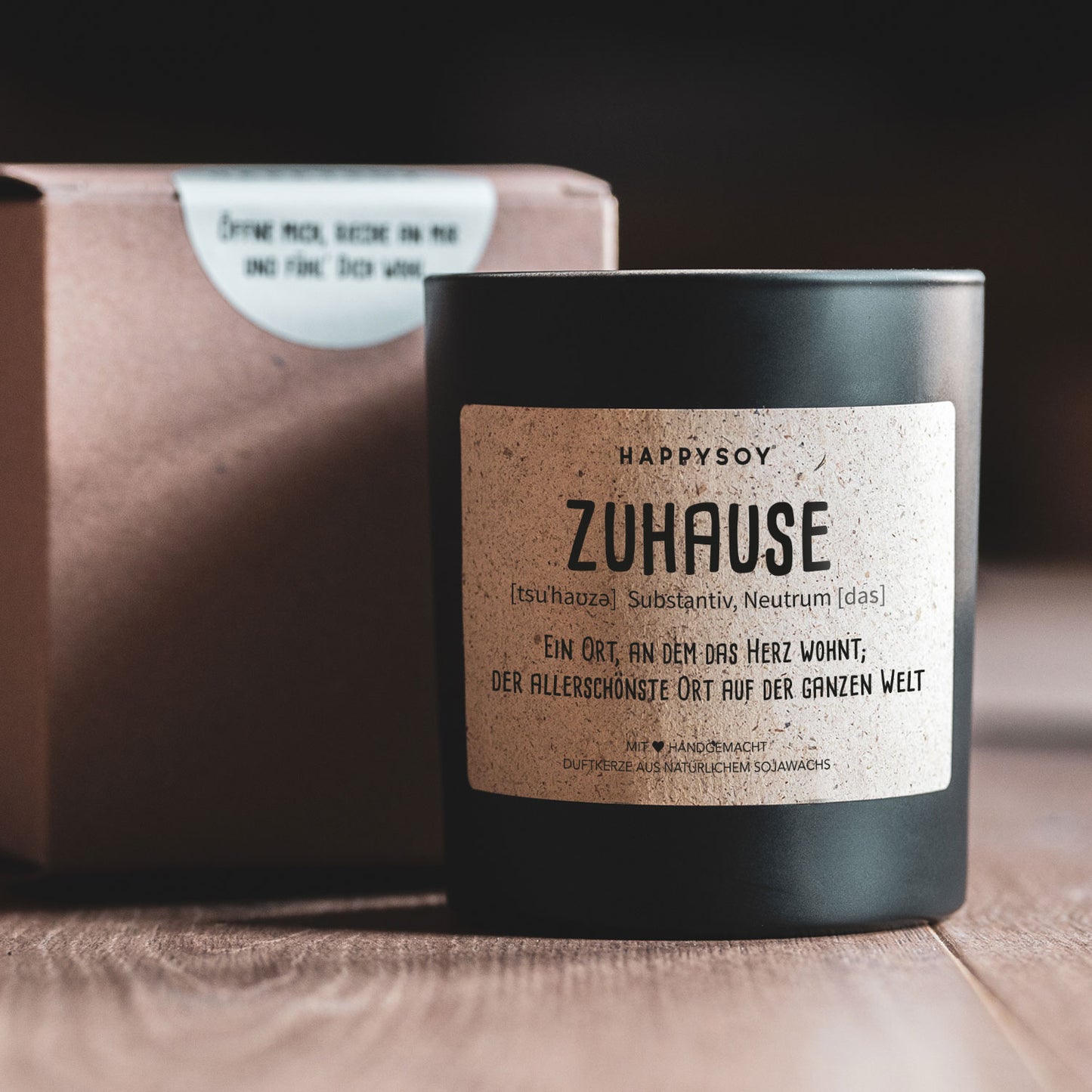 Sojawachskerze Zuhause