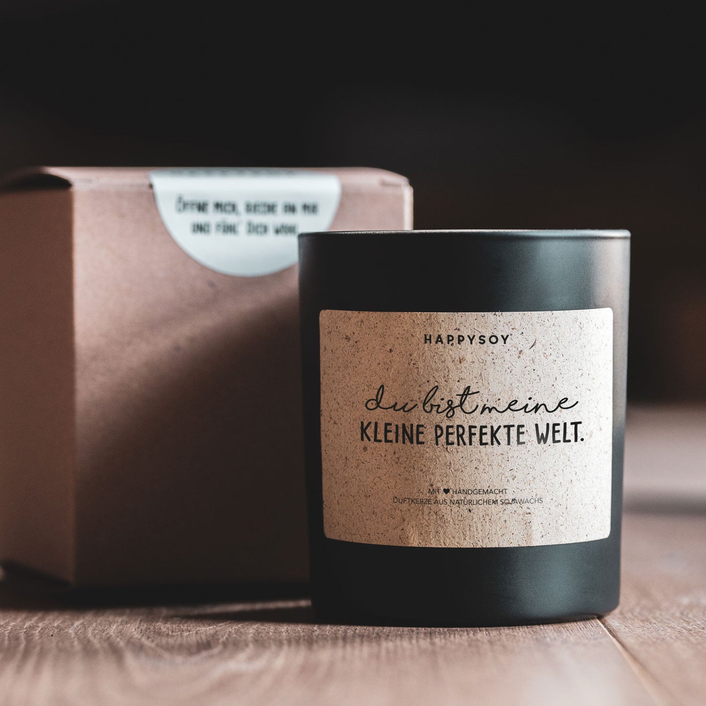 Sojawachskerze Du bist meine kleine perfekte Welt