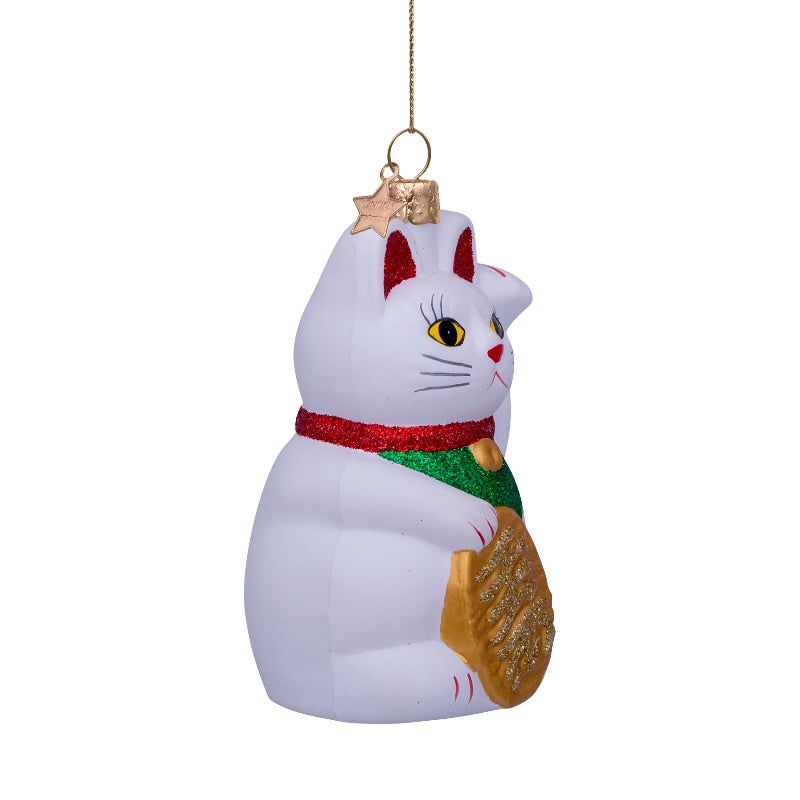 Christbaumkugel Lucky Cat