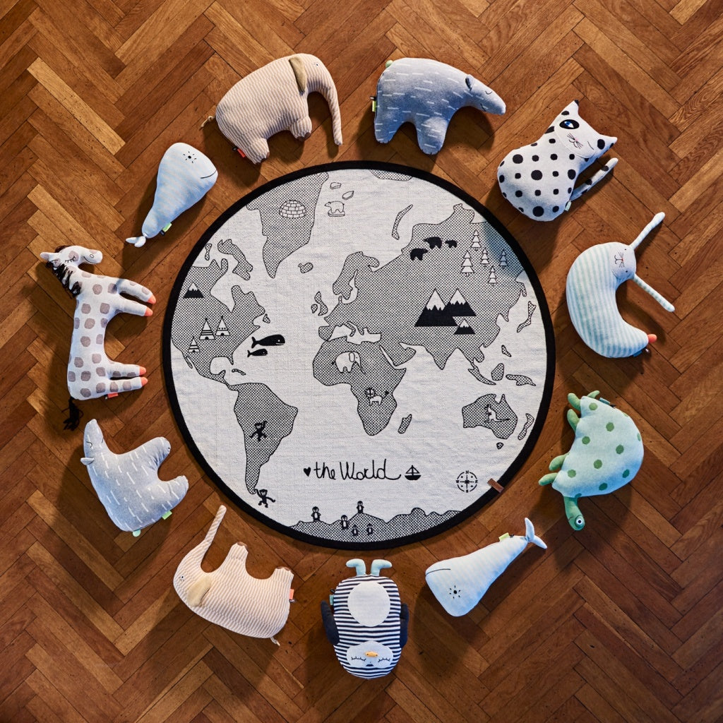 Kinderteppich Weltkarte