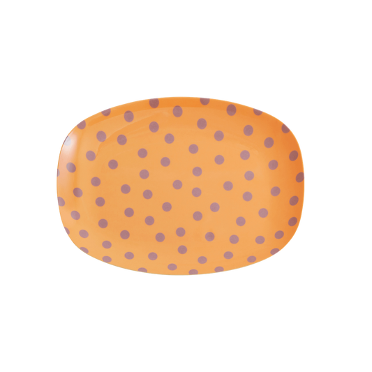Melaminteller rechteckig klein Apricot