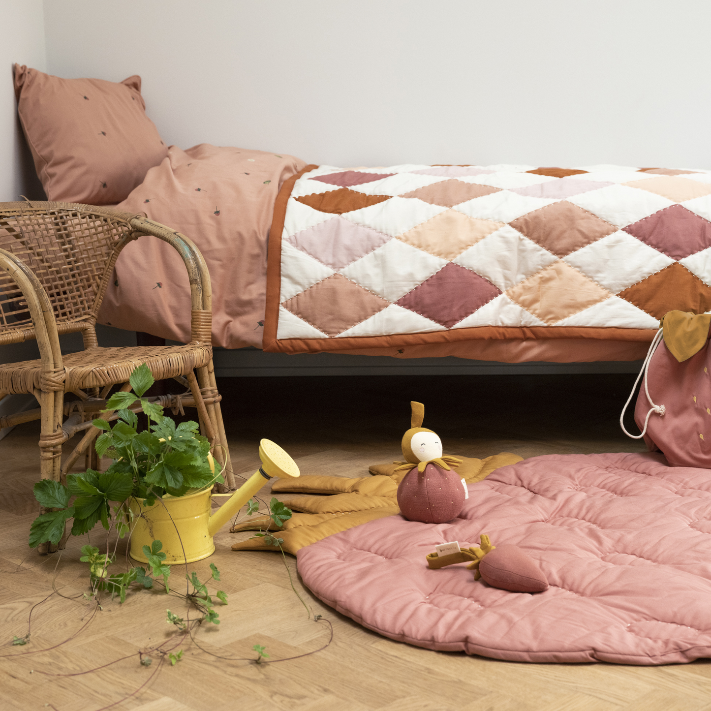 Patchwork-Decke Karomuster