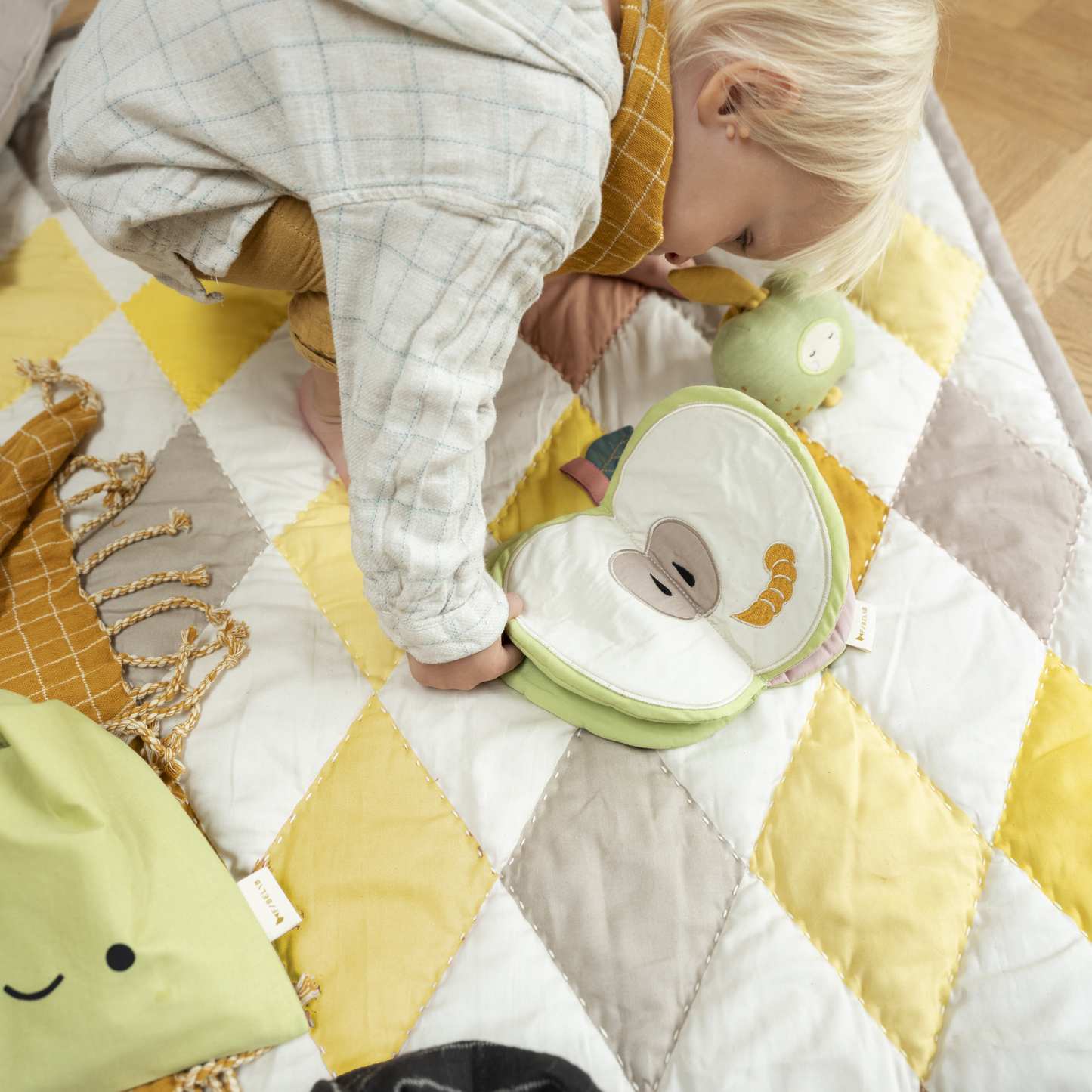 Patchwork-Decke Karomuster
