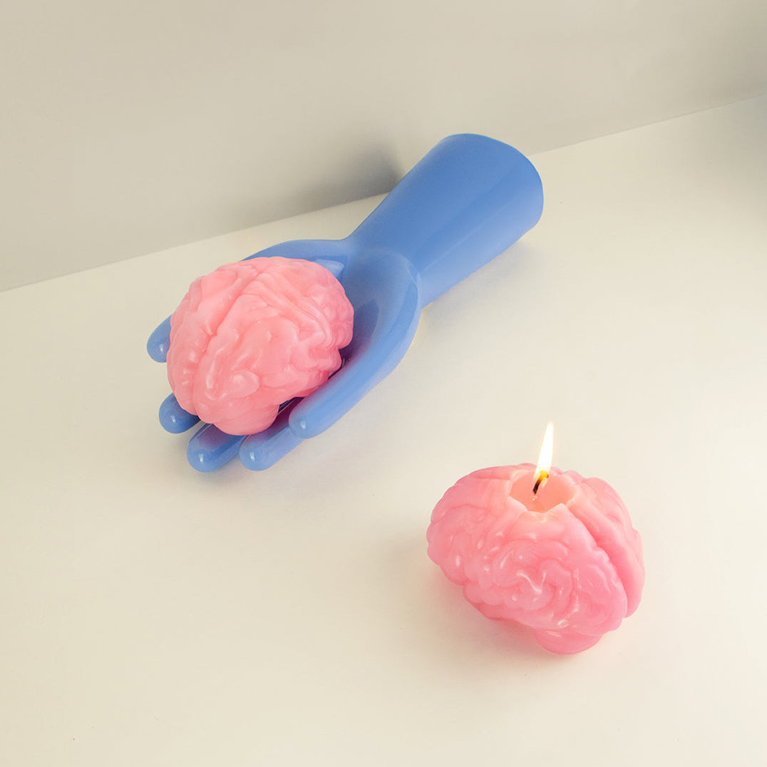 Design-Kerze in Gehirnform