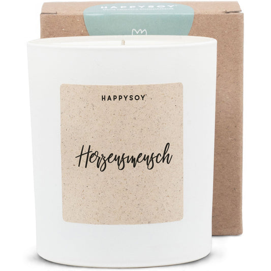 Sojawachskerze Herzensmensch