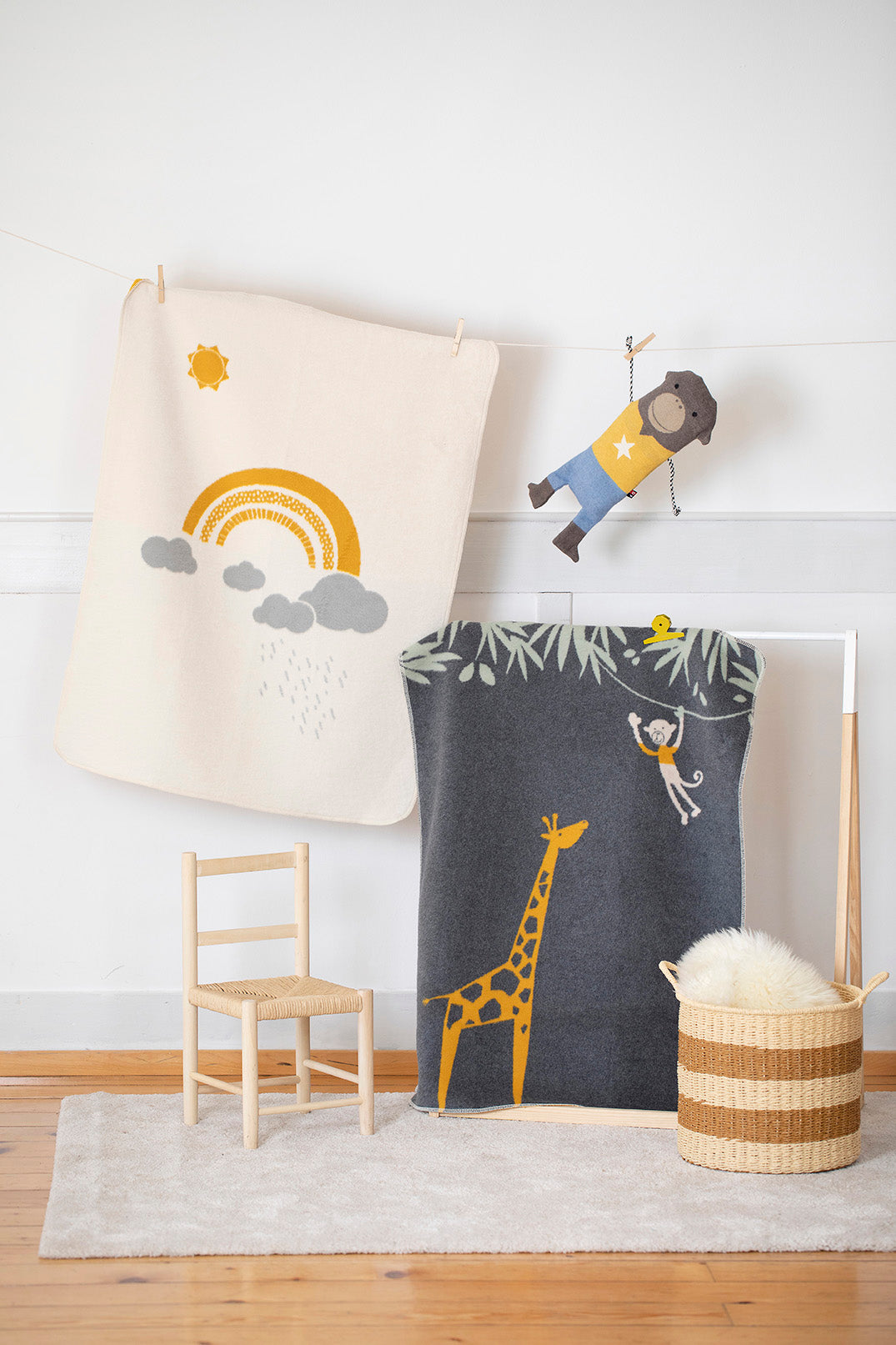 Baumwolldecke Maja Giraffe