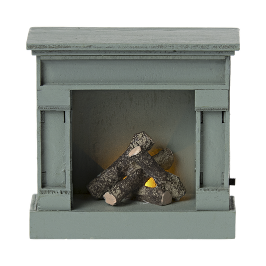 Miniatur-Kamin blau