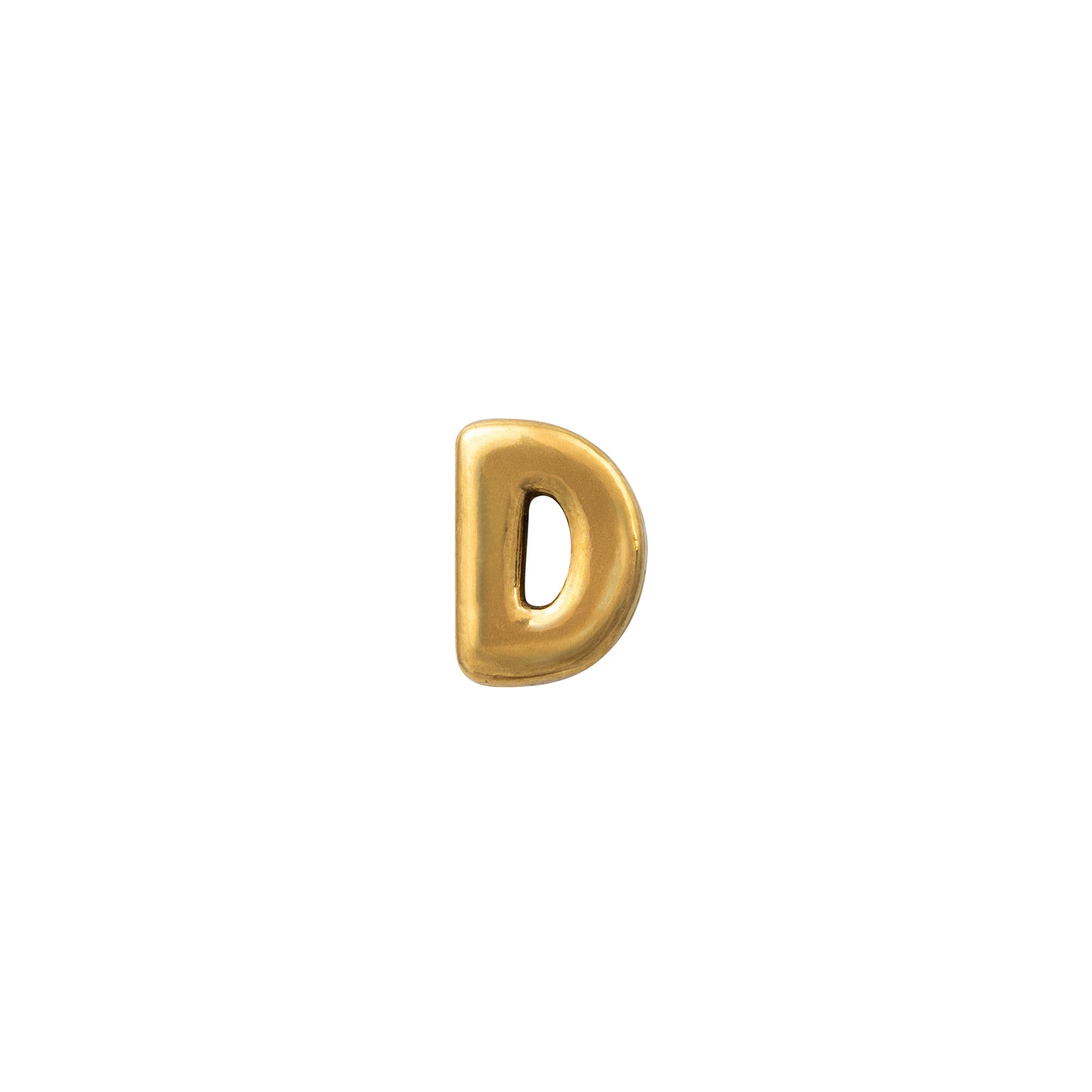 Goldener Bubble-Letter D  Buchstabenanhänger von Malia