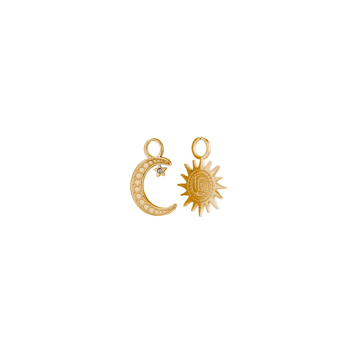 Malia Charm - Moon & Sun gold