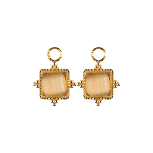 Malia Charm - Oriental Glass Stone gold
