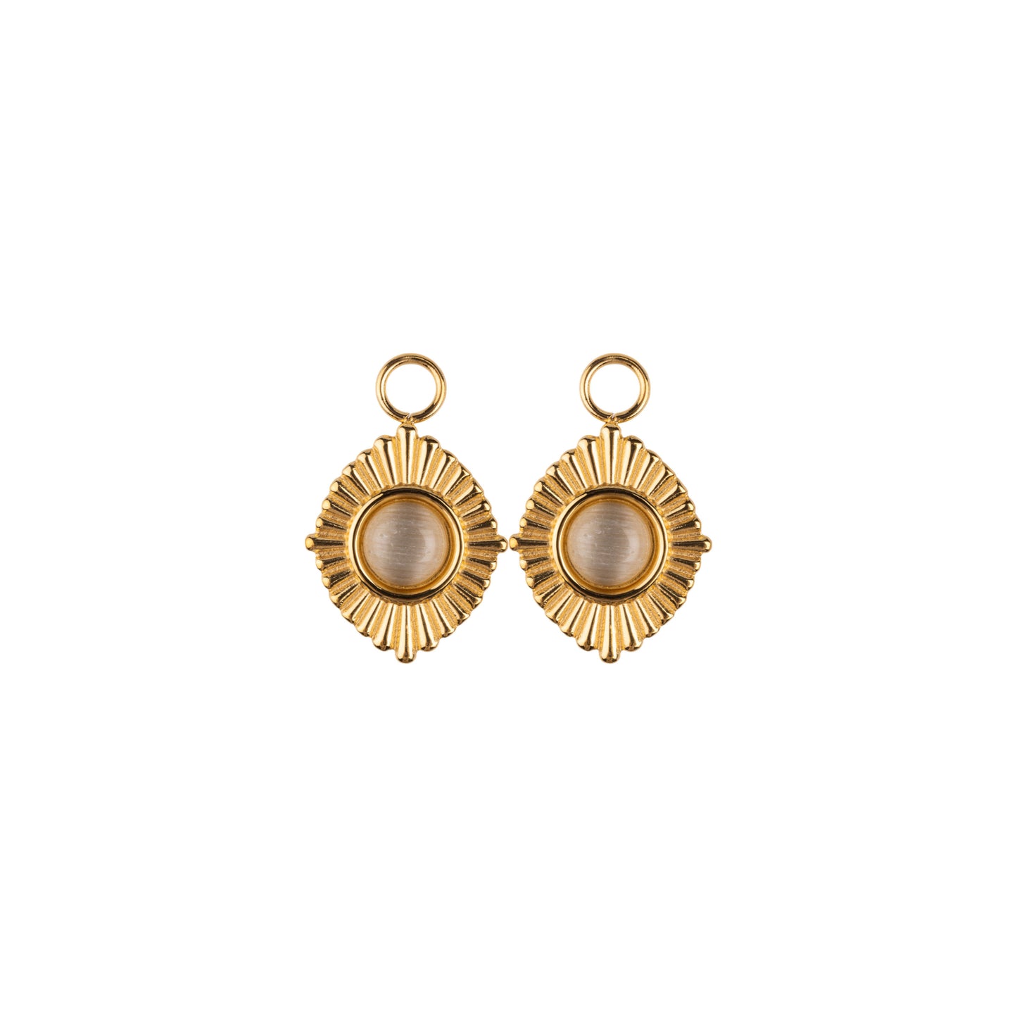 Malia Charm - Radiant Glass Stone gold