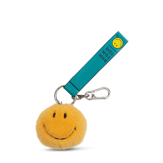 Smiley Fuzzy Bag Charm