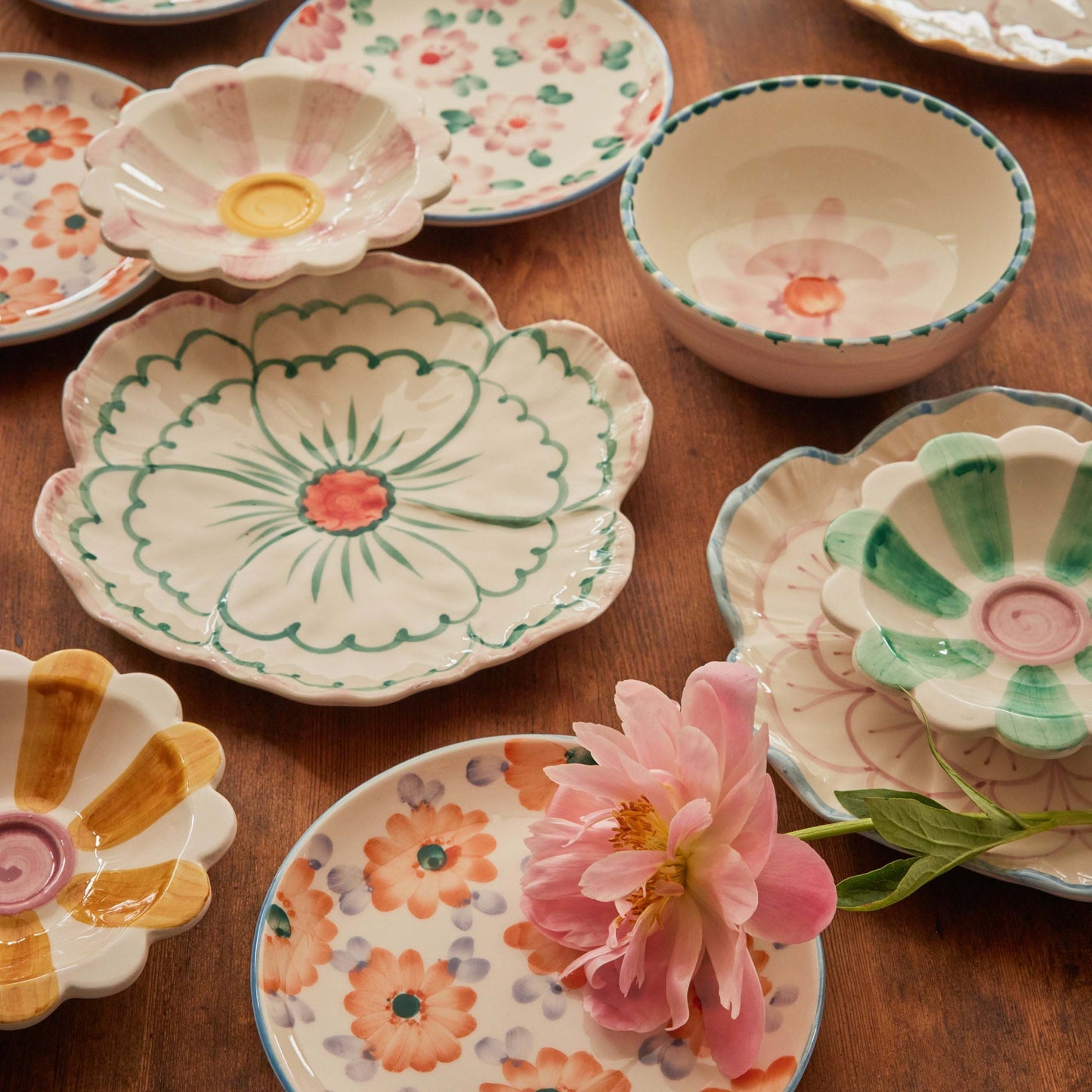Kleines Keramik-Dipschälchen Hand-Painted