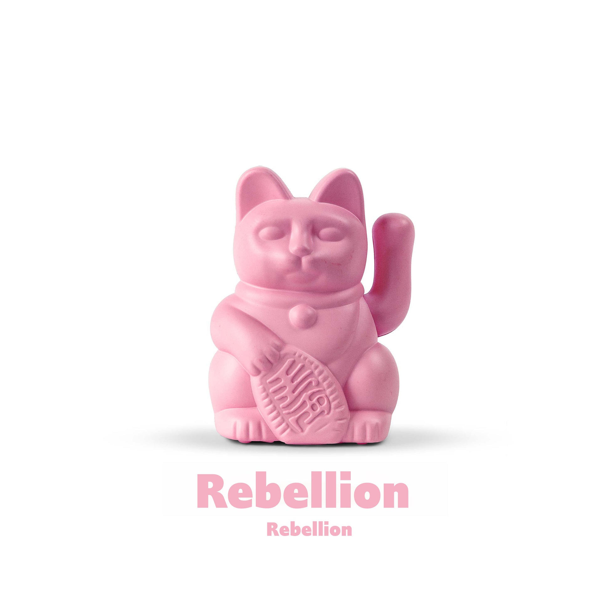 Solar Lucky Cat in Hot Pink von Donkey mit der Bedeutung "Rebellion"