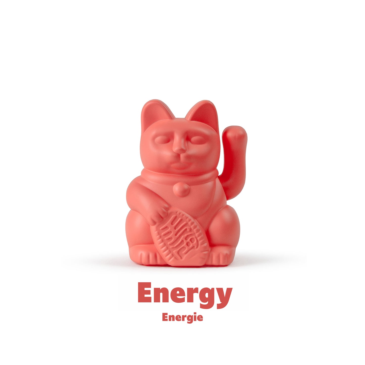 Solar Lucky Cat in Neon Orange von Donkey mit der Bedeutung "Energie"