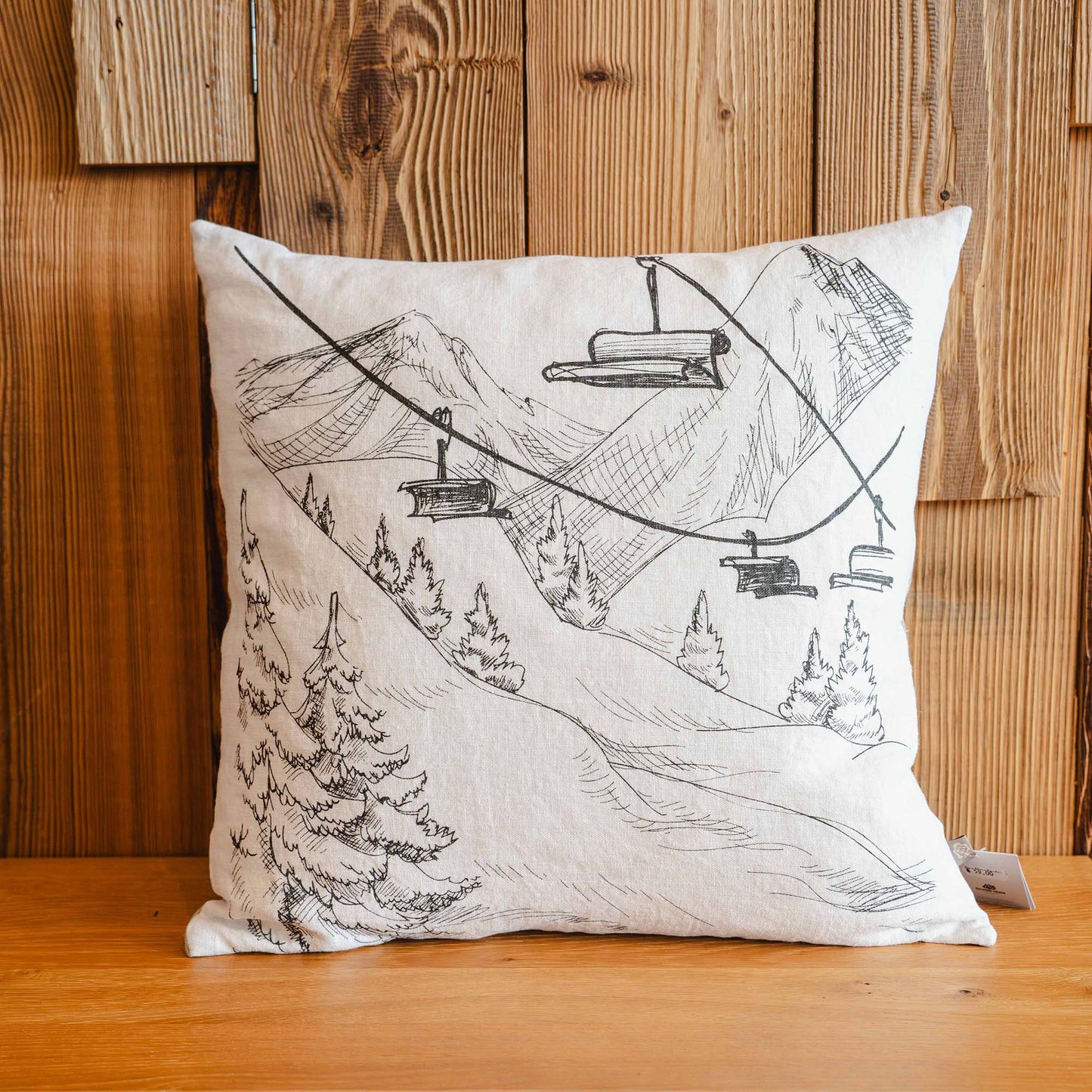 Leinenkissen mit Federfüllung