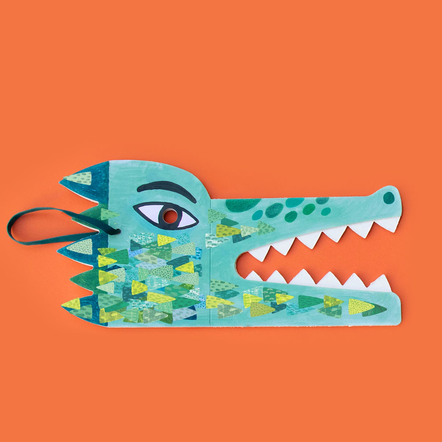 Krokodilmaske von Londji zum Selbstbekleben