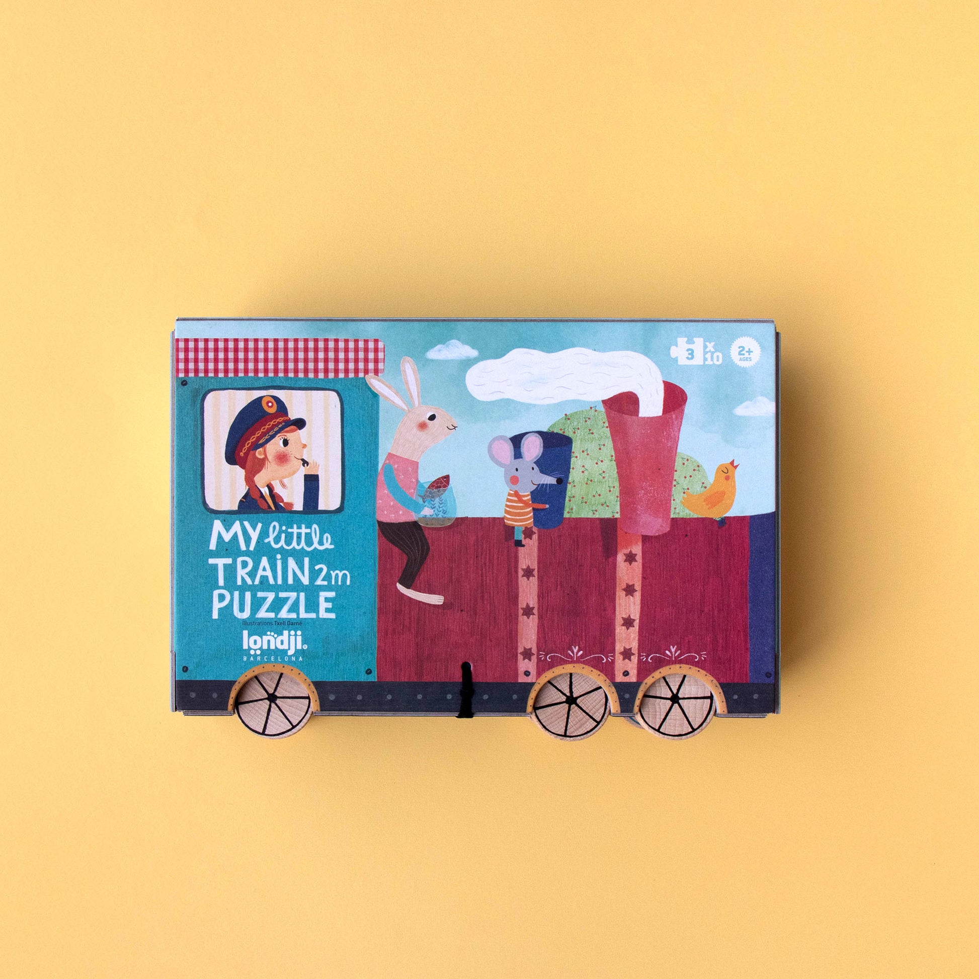 Vorderseite der Verpackung des My little train Zug-Puzzles von Londji