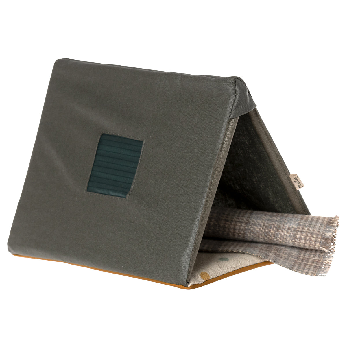 Maileg Einzelzelt für Maus mit zusammengerollter Decke, Zubehör für Maileg Mäuse