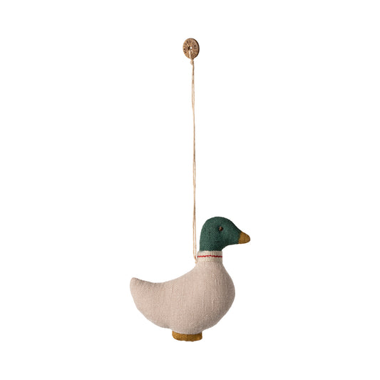 Stoff-Ornament Ente grün