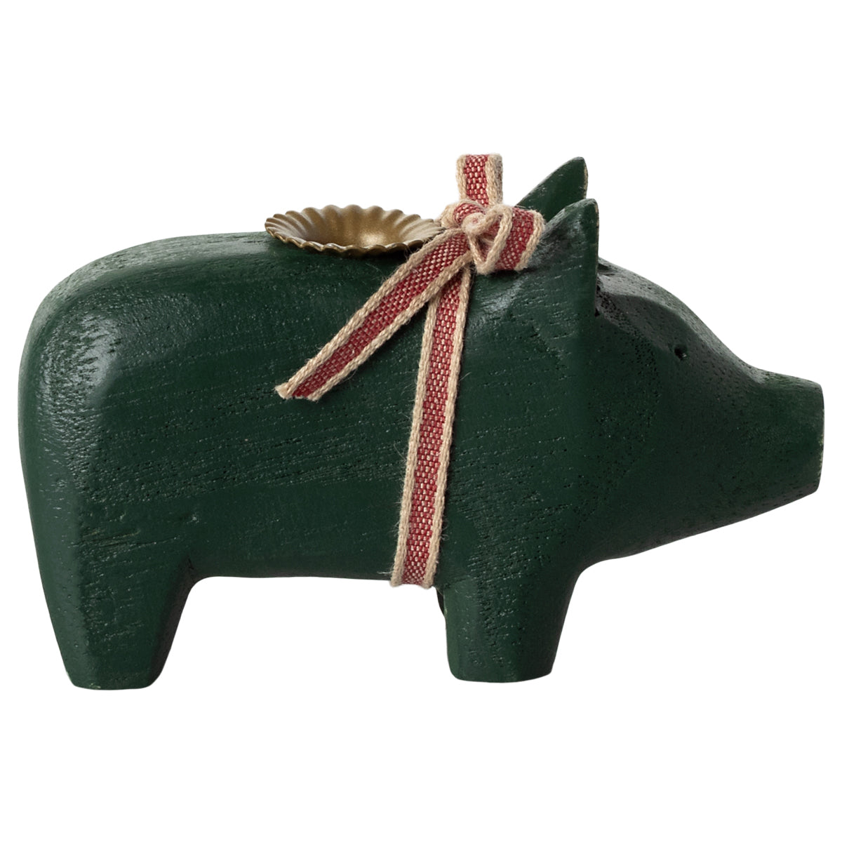 Kerzenhalter Schwein grün