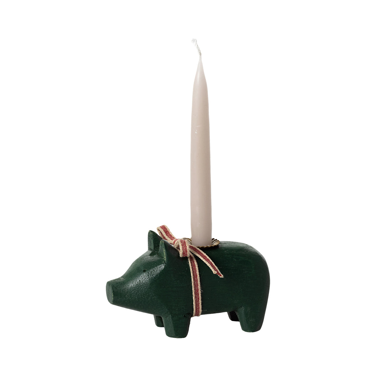 Kerzenhalter Schwein grün